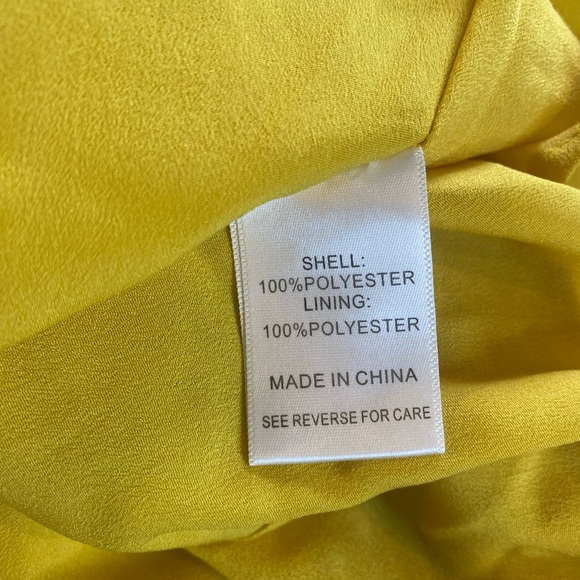 Lucy Paris Marissa Ruffled Yellow Floral Dress Size Medium - Picture 10 of 11